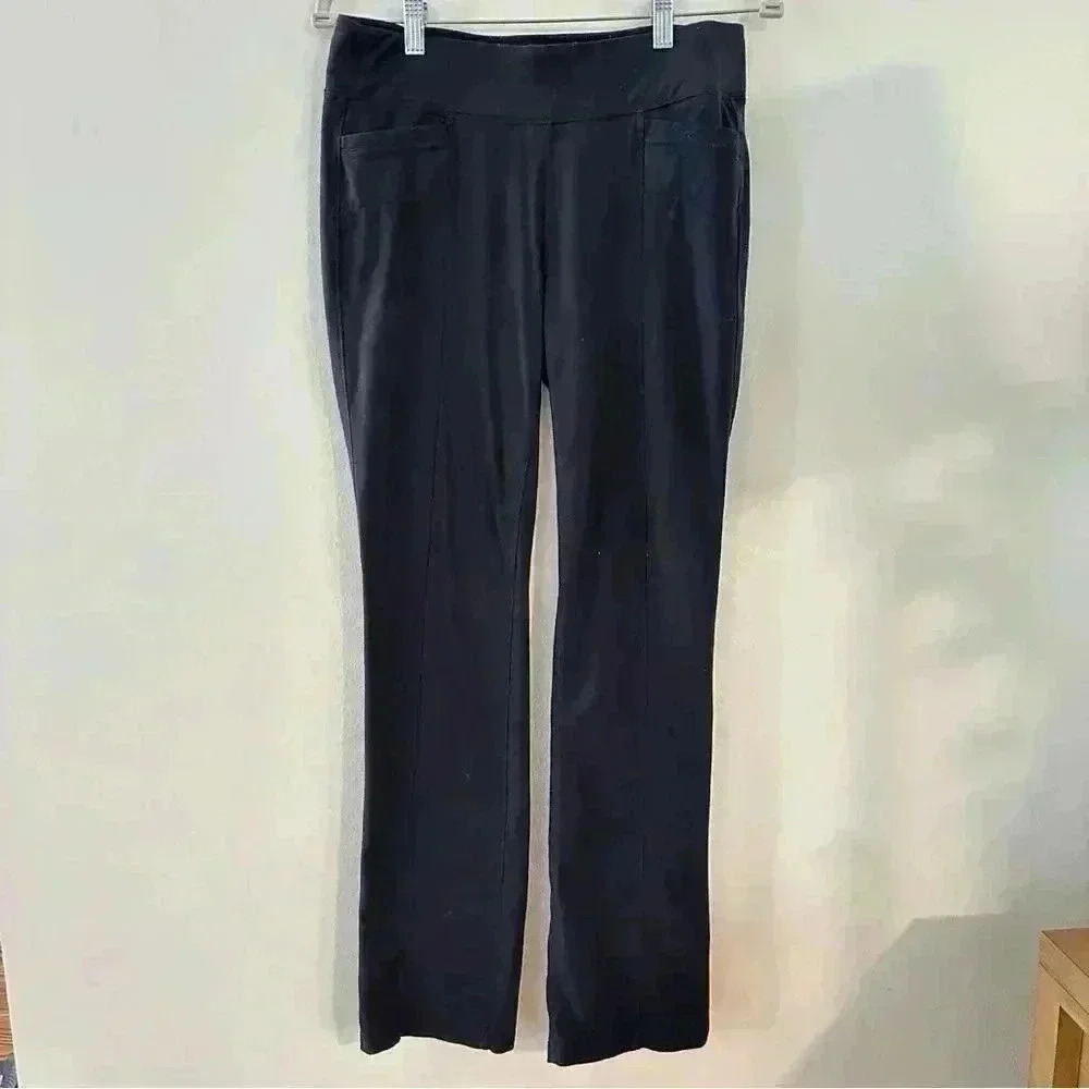 Athleta Tech Stretch Metro Classic Straight Leg Pants Womens Size Medium Black - Picture 5 of 13